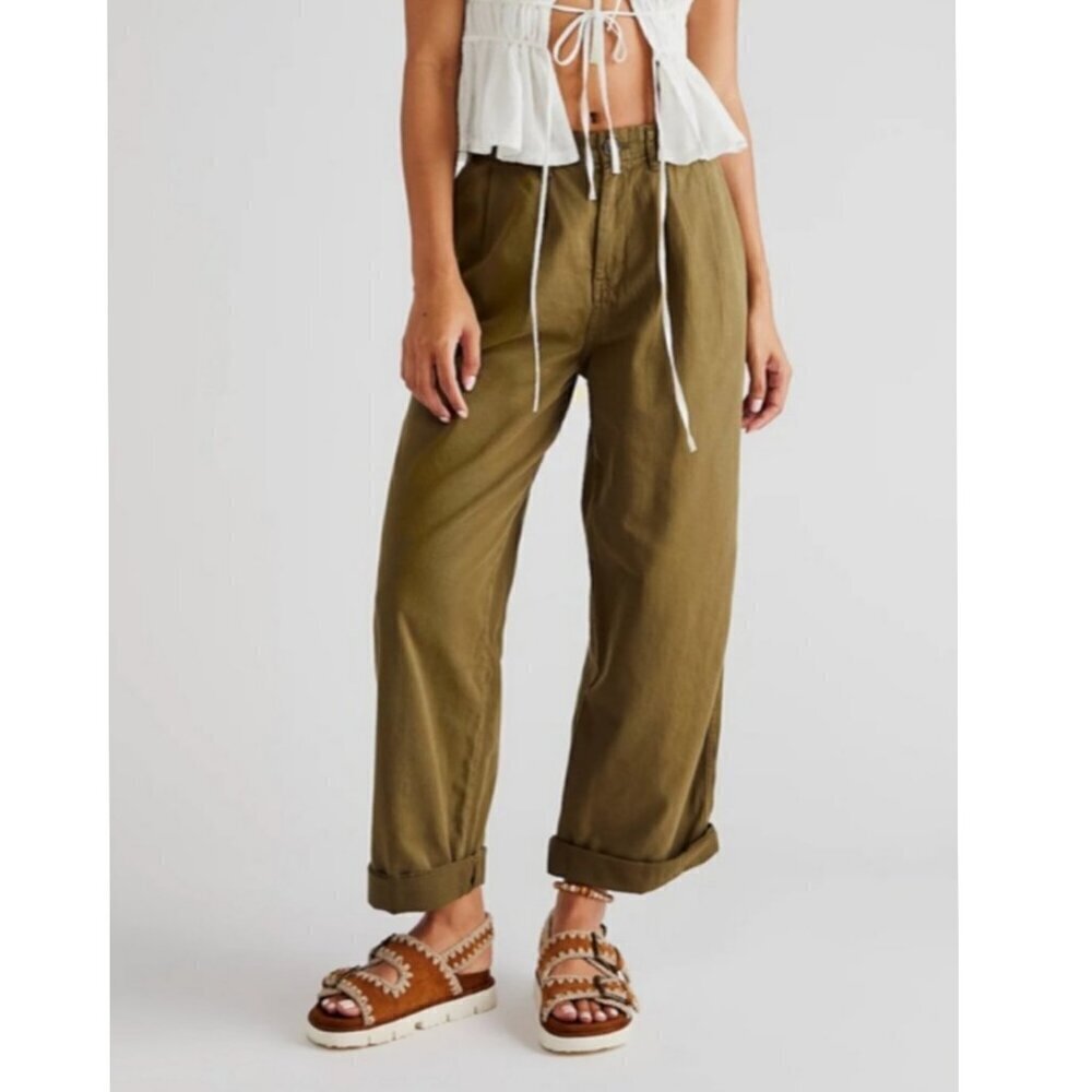 Free People High Waist Abby Chino Pants Size 4